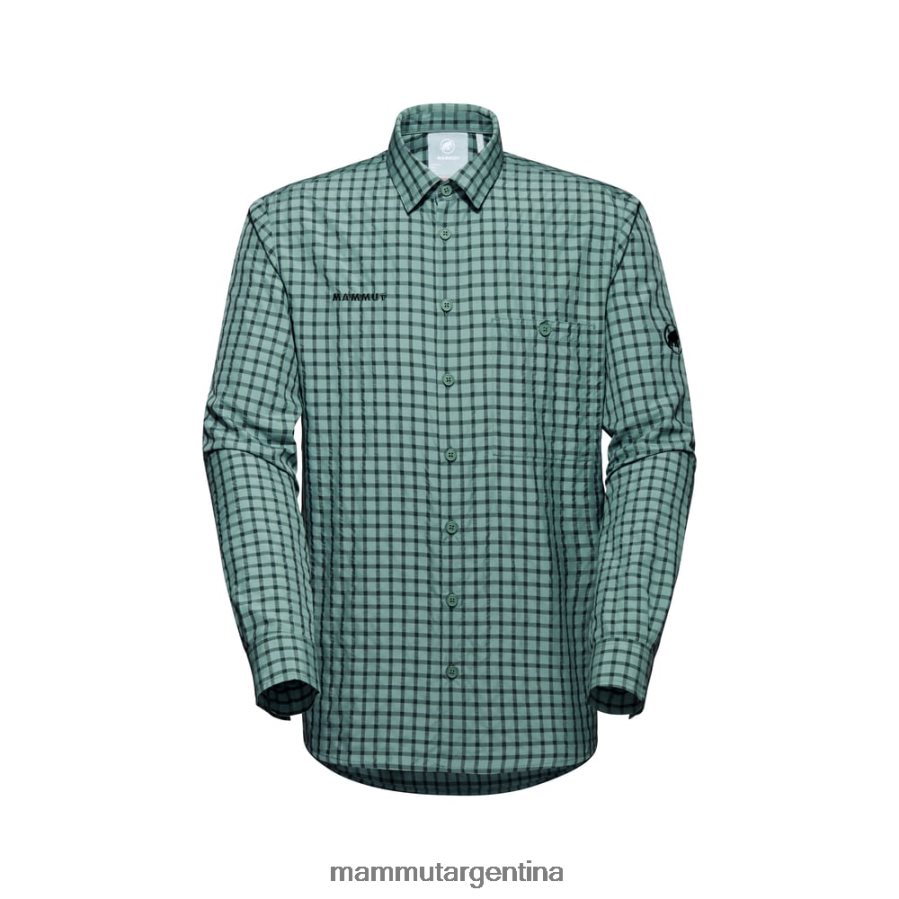 camisa de manga larga hombres 2B8PD2161 Mammut maderas de jade oscuro ropa