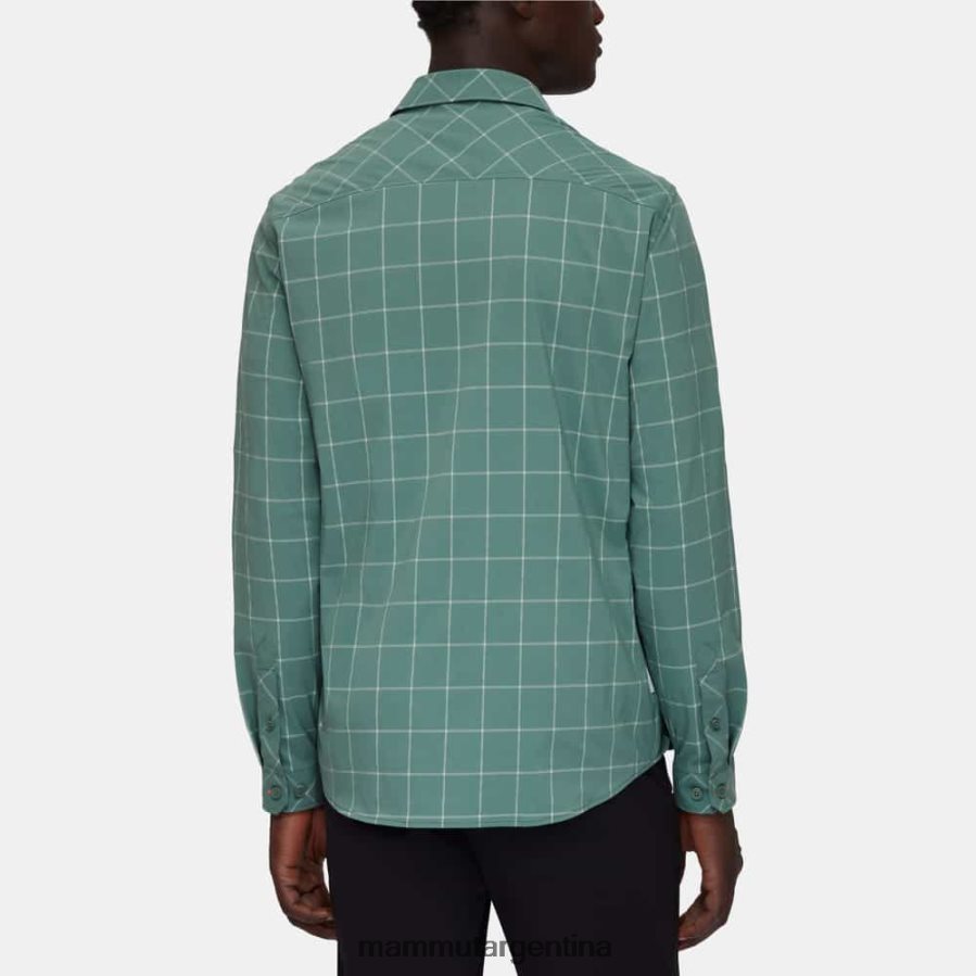 camisa de montaña de manga larga hombres 2B8PD21028 Mammut jade oscuro-jade ropa