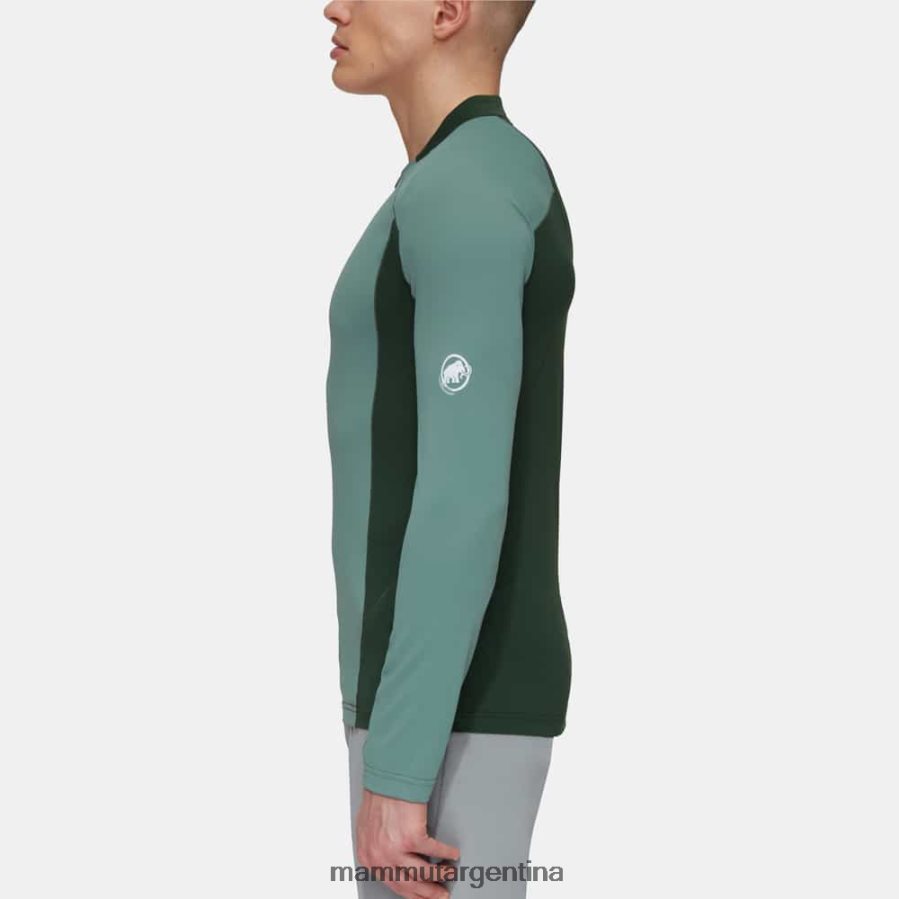 aenergy fl manga larga con media cremallera hombres 2B8PD2849 Mammut maderas de jade oscuro ropa