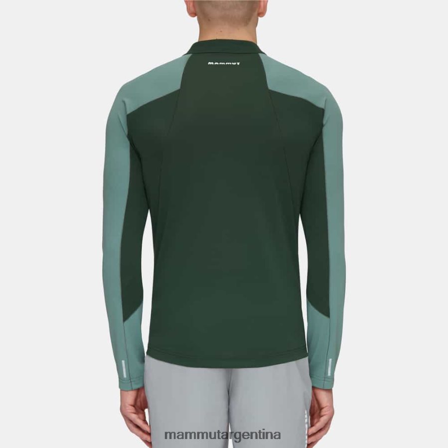 aenergy fl manga larga con media cremallera hombres 2B8PD2849 Mammut maderas de jade oscuro ropa