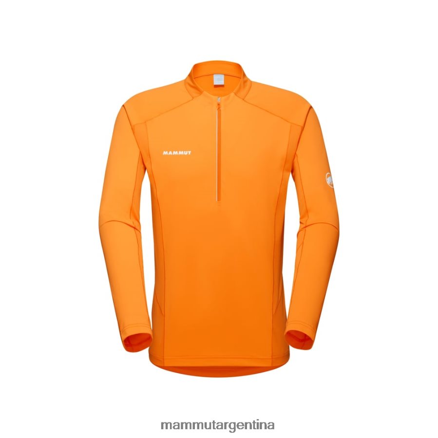 aenergy fl manga larga con media cremallera hombres 2B8PD2851 Mammut mandarina-mandarina oscura ropa