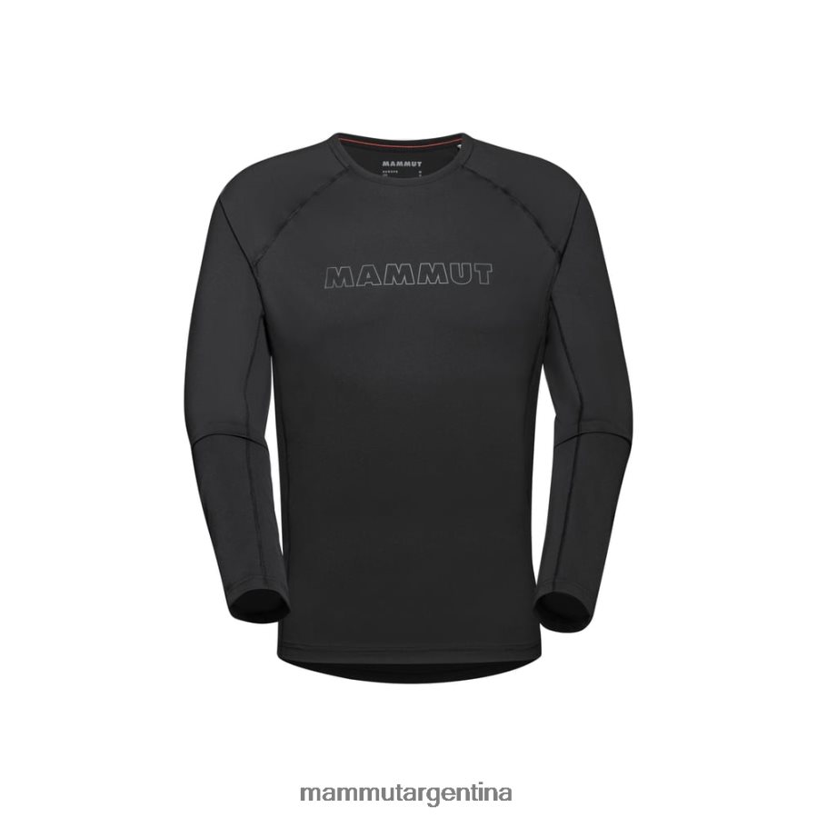 logotipo de manga larga selun fl hombres 2B8PD2143 Mammut negro ropa