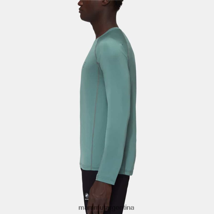 logotipo de manga larga selun fl hombres 2B8PD2870 Mammut jade oscuro ropa