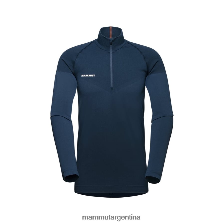 trift media cremallera de manga larga hombres 2B8PD21050 Mammut marina ropa