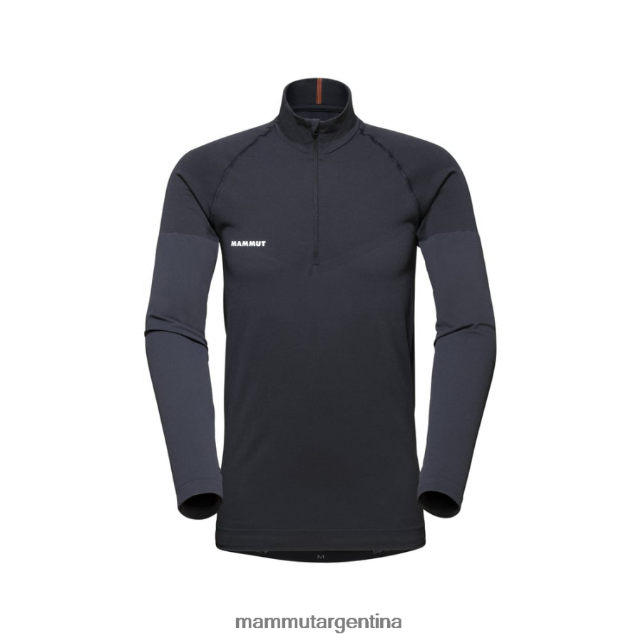trift media cremallera de manga larga hombres 2B8PD2223 Mammut negro ropa