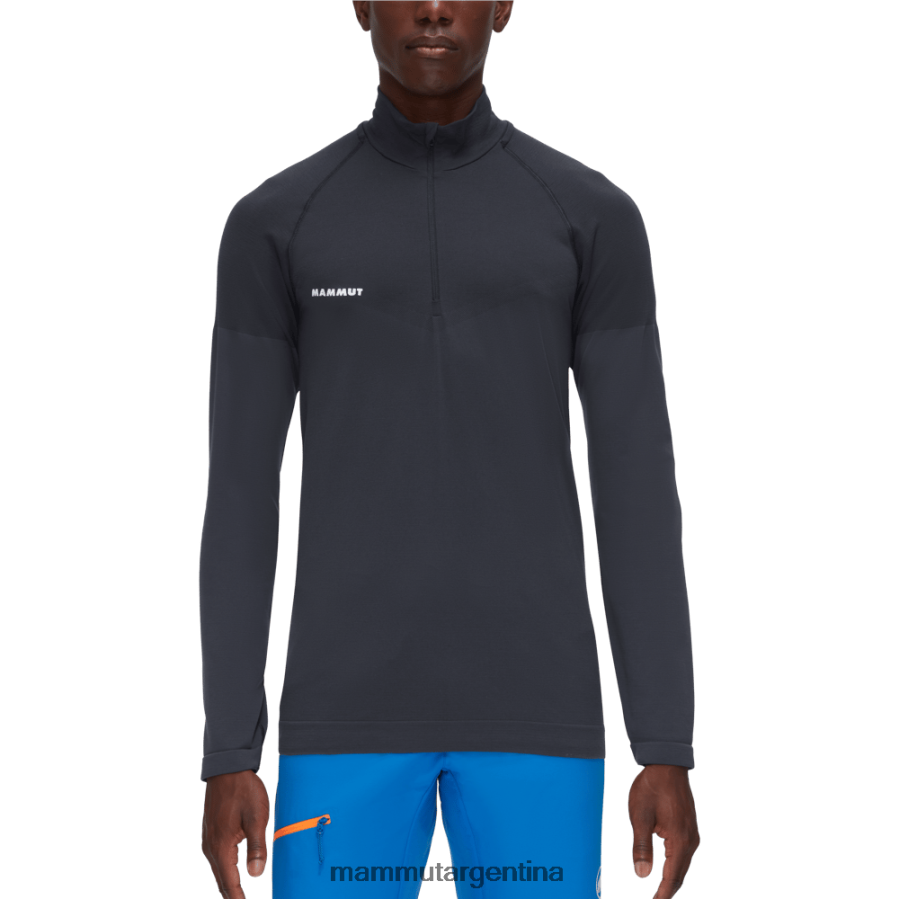 trift media cremallera de manga larga hombres 2B8PD2223 Mammut negro ropa