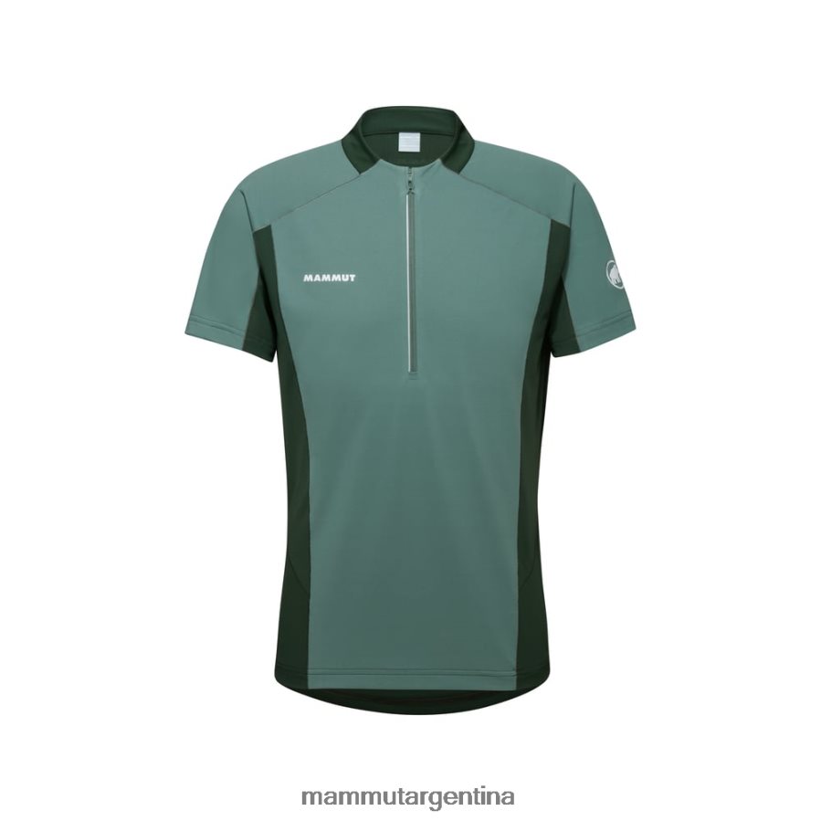 camiseta aenergy fl media cremallera hombres 2B8PD2854 Mammut maderas de jade oscuro ropa