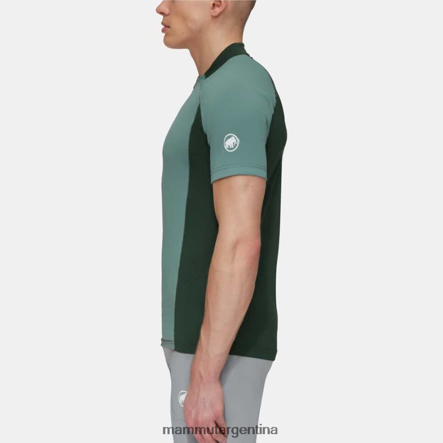 camiseta aenergy fl media cremallera hombres 2B8PD2854 Mammut maderas de jade oscuro ropa