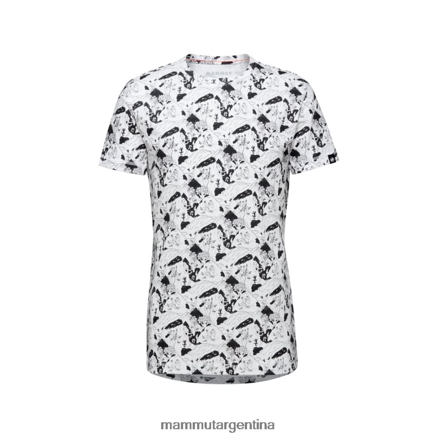 camiseta de massone escena de escalada hombres 2B8PD2258 Mammut blanco negro ropa