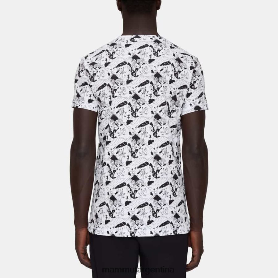 camiseta de massone escena de escalada hombres 2B8PD2258 Mammut blanco negro ropa