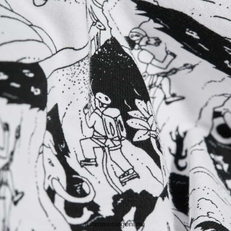camiseta de massone escena de escalada hombres 2B8PD2258 Mammut blanco negro ropa