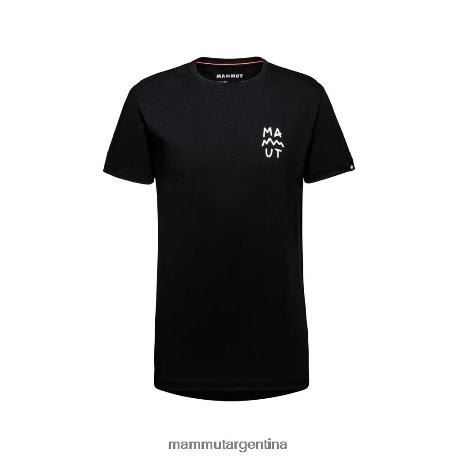 letras de la camiseta de massone hombres 2B8PD2110 Mammut negro ropa