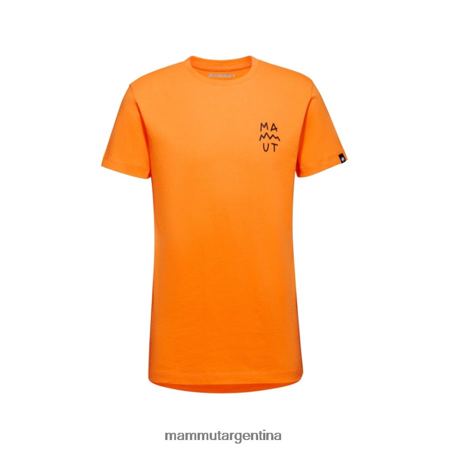 letras de la camiseta de massone hombres 2B8PD2807 Mammut mandarina oscura ropa