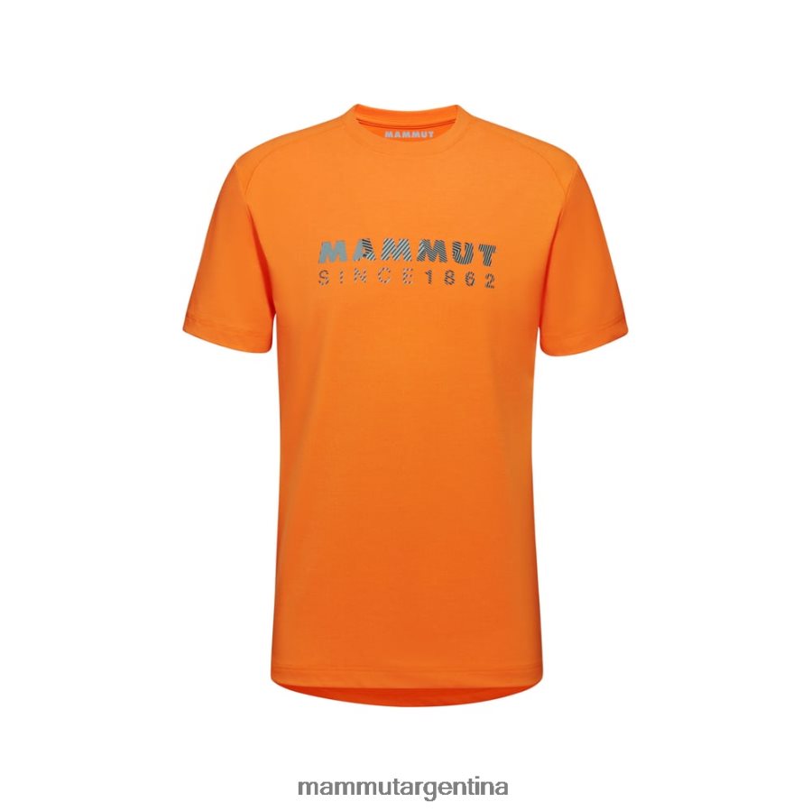 logotipo de camiseta trovat hombres 2B8PD2882 Mammut mandarina oscura ropa