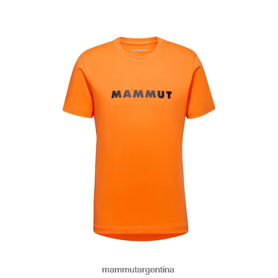 logotipo de la camiseta central hombres 2B8PD2173 Mammut mandarina oscura ropa