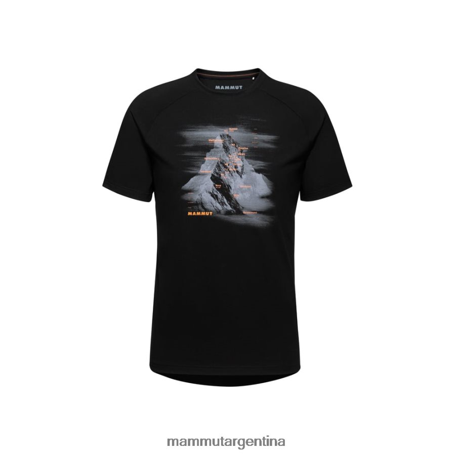 montaña camiseta hrnligrat hombres 2B8PD219 Mammut negro ropa