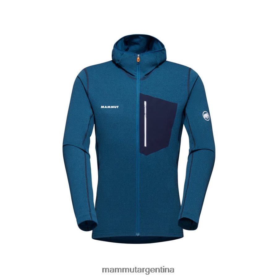 chaqueta con capucha aenergy light ml hombres 2B8PD2629 Mammut profundo hielo marino ropa