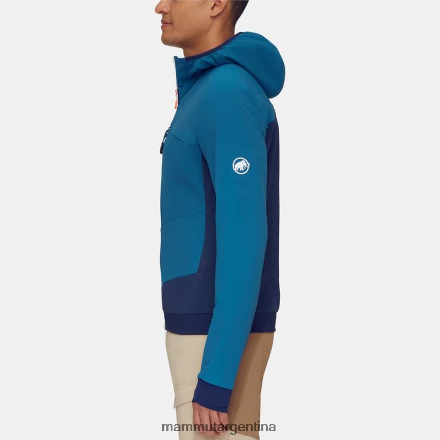 chaqueta con capucha aenergy so hybrid hombres 2B8PD2663 Mammut profundo hielo marino ropa