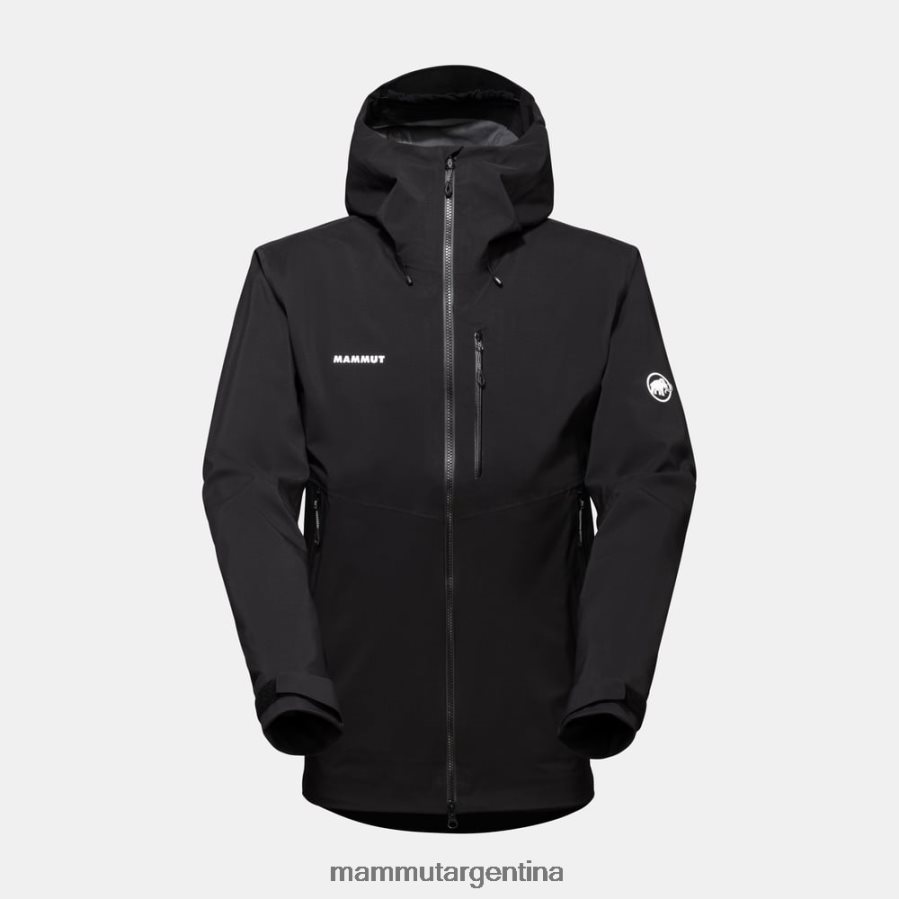 chaqueta con capucha alto guide hs hombres 2B8PD236 Mammut negro ropa