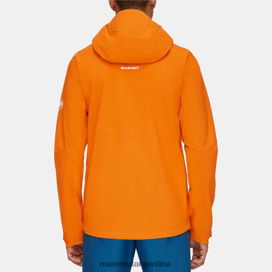 chaqueta con capucha alto guide hs hombres 2B8PD2697 Mammut mandarina oscura ropa