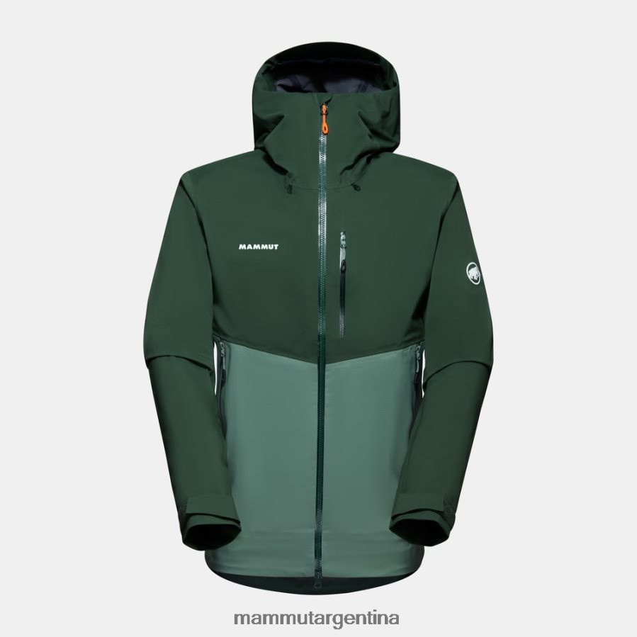chaqueta con capucha alto guide hs hombres 2B8PD2698 Mammut maderas de jade oscuro ropa