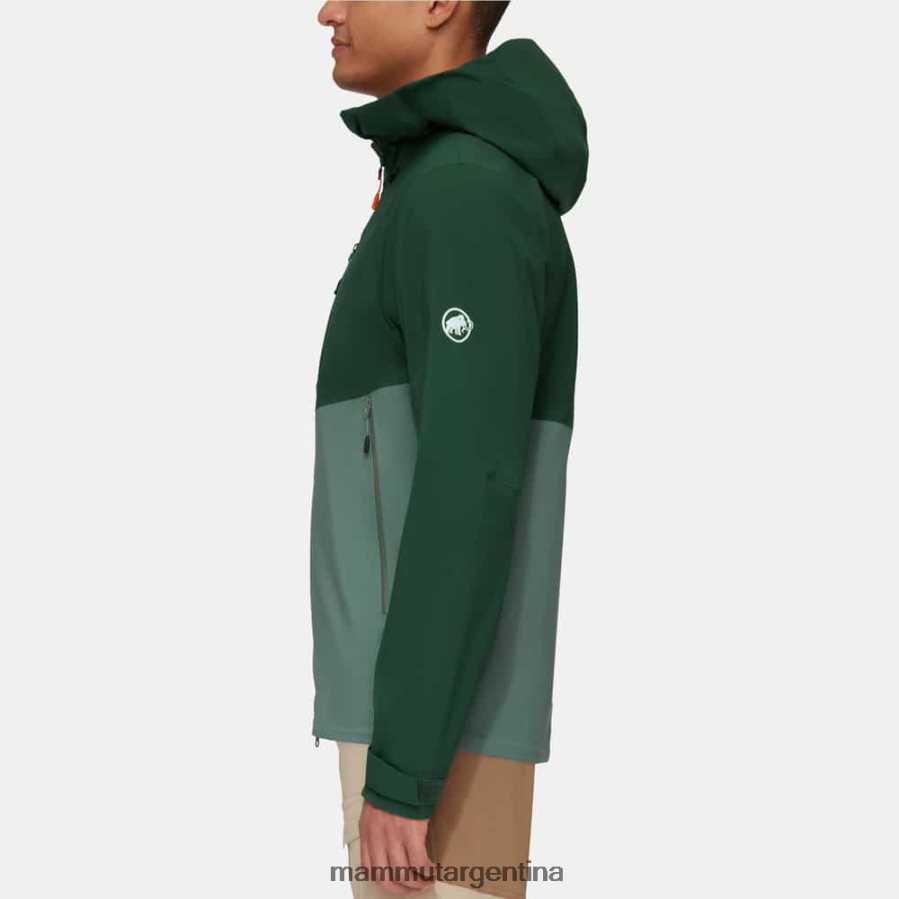 chaqueta con capucha alto guide hs hombres 2B8PD2698 Mammut maderas de jade oscuro ropa