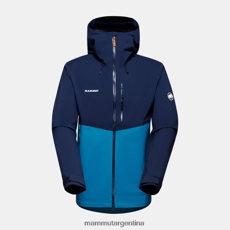chaqueta con capucha alto guide hs hombres 2B8PD2699 Mammut profundo hielo marino ropa