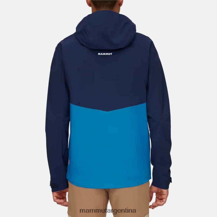 chaqueta con capucha alto guide hs hombres 2B8PD2699 Mammut profundo hielo marino ropa