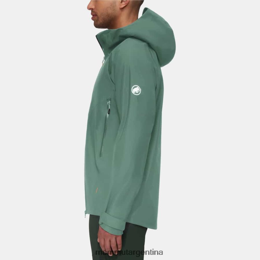 chaqueta con capucha crater iv hs hombres 2B8PD213 Mammut jade oscuro ropa