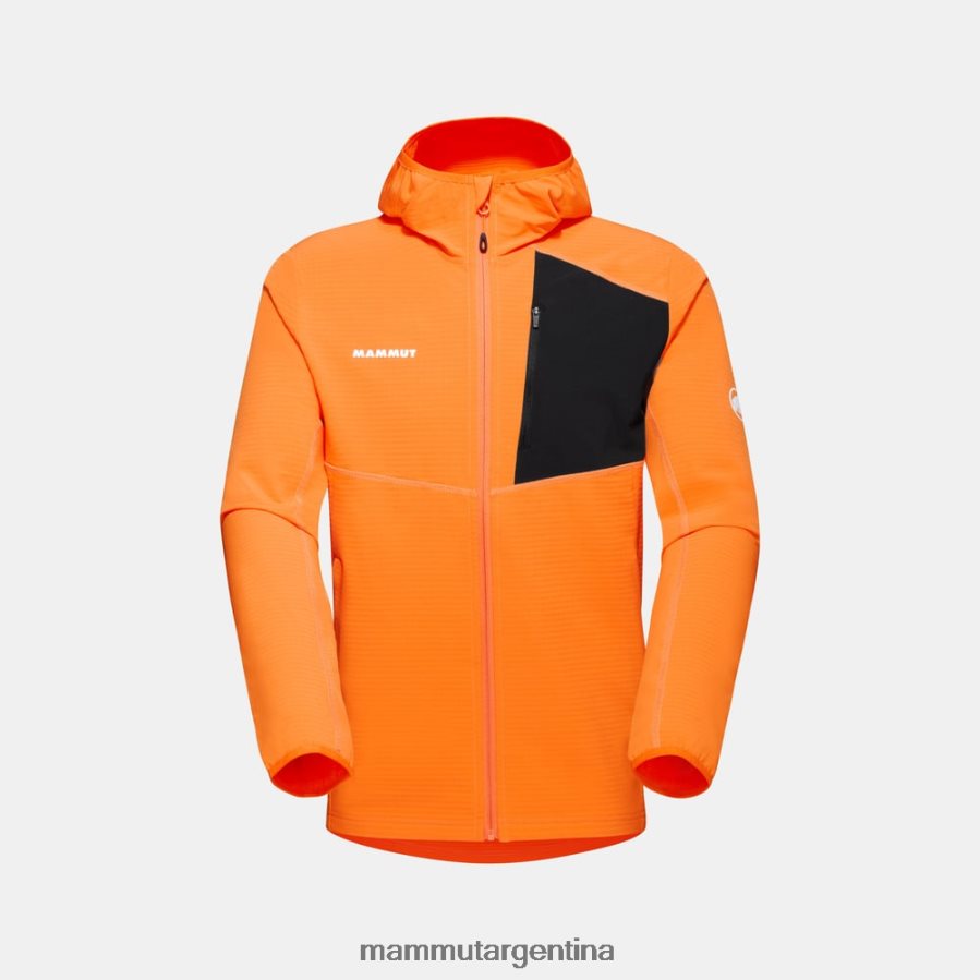 chaqueta con capucha madris light ml hombres 2B8PD2648 Mammut mandarina oscura ropa