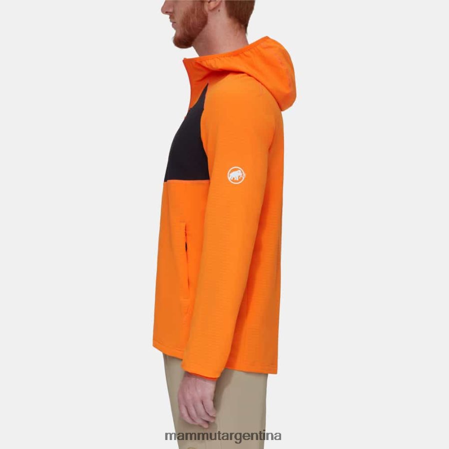 chaqueta con capucha madris light ml hombres 2B8PD2648 Mammut mandarina oscura ropa