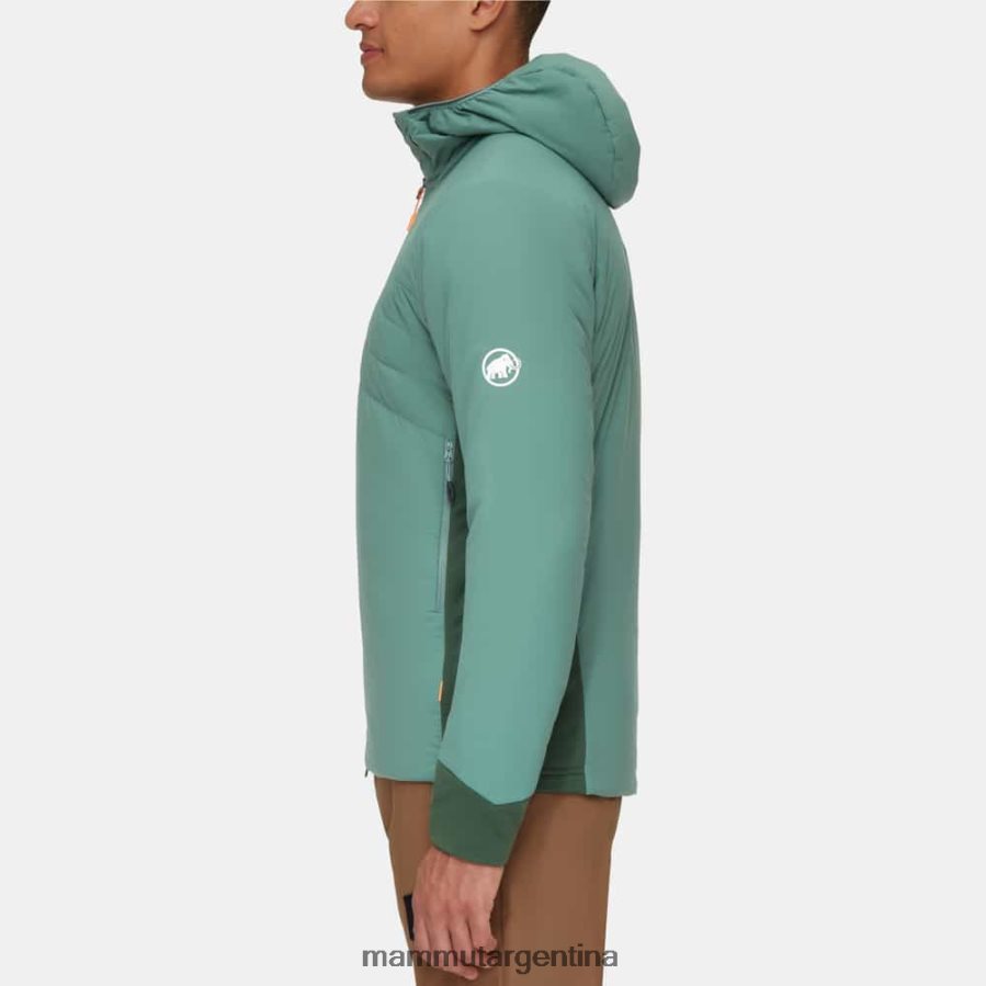 chaqueta con capucha rime light in flex hombres 2B8PD276 Mammut maderas de jade oscuro ropa