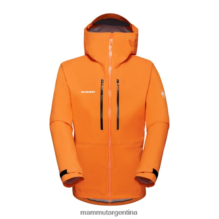 chaqueta con capucha taiss hs hombres 2B8PD233 Mammut mandarina oscura ropa