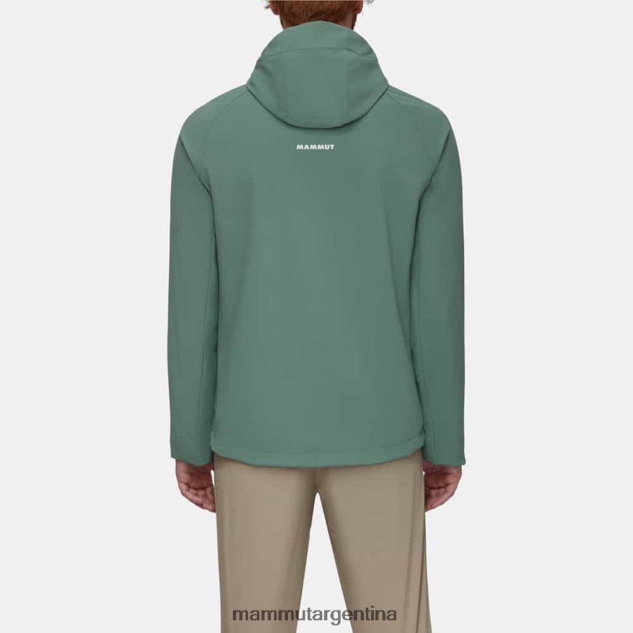 máxima comodidad chaqueta con capucha hombres 2B8PD256 Mammut jade oscuro ropa
