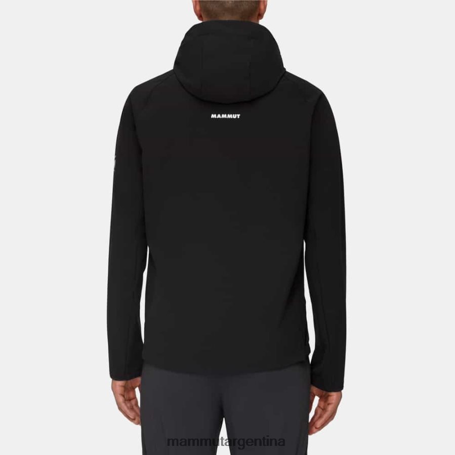máxima comodidad chaqueta con capucha hombres 2B8PD2726 Mammut negro ropa