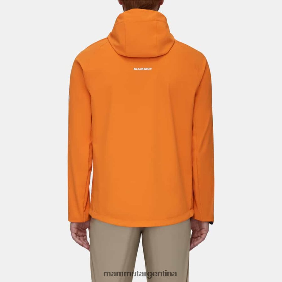 máxima comodidad chaqueta con capucha hombres 2B8PD2728 Mammut mandarina oscura ropa