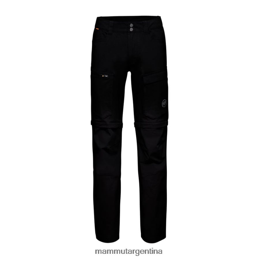pantalones con cremallera zinal hybrid hombres 2B8PD2255 Mammut negro ropa