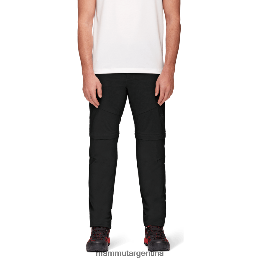 pantalones de senderismo con cremallera hombres 2B8PD2266 Mammut negro ropa