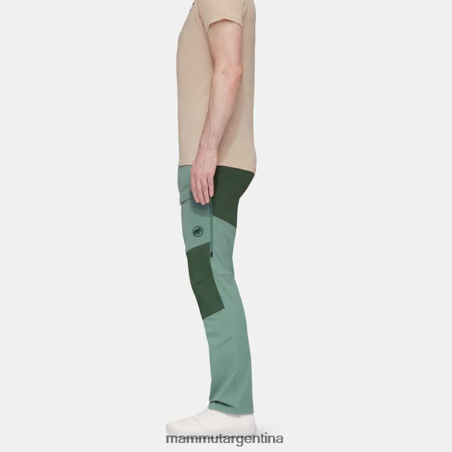 pantalones híbridos zinal hombres 2B8PD2971 Mammut maderas de jade oscuro ropa