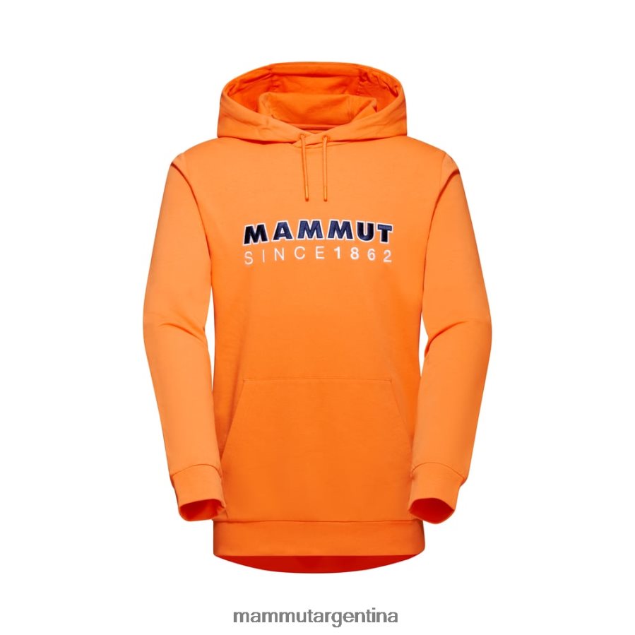 logotipo de la sudadera con capucha ml hombres 2B8PD21111 Mammut mandarina oscura ropa