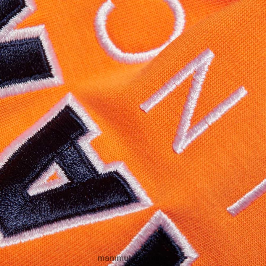 logotipo de la sudadera con capucha ml hombres 2B8PD21111 Mammut mandarina oscura ropa