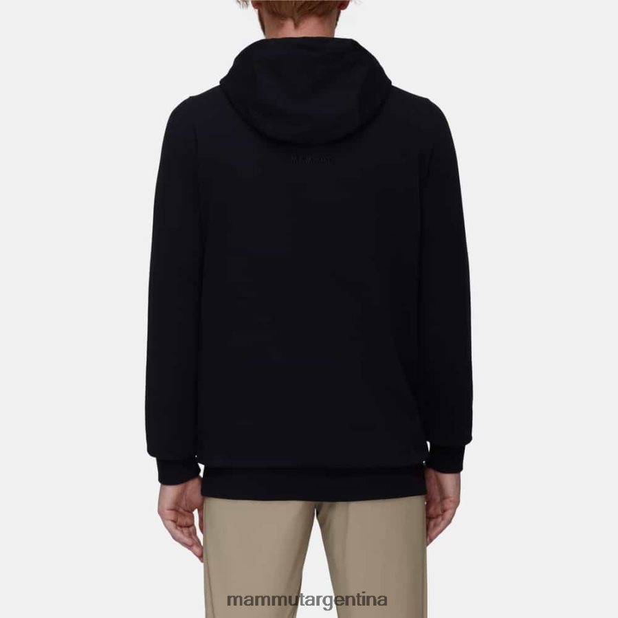 logotipo de la sudadera con capucha ml hombres 2B8PD2260 Mammut negro-picante ropa