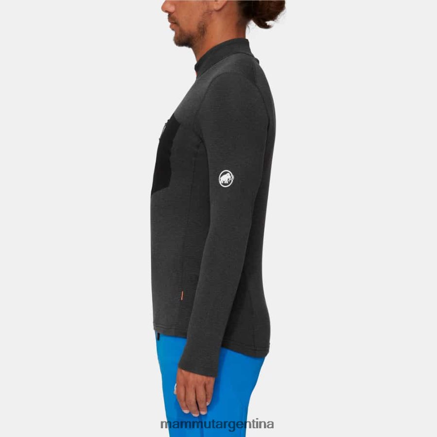 tirador de media cremallera aenergy light ml hombres 2B8PD2937 Mammut fantasma negro ropa