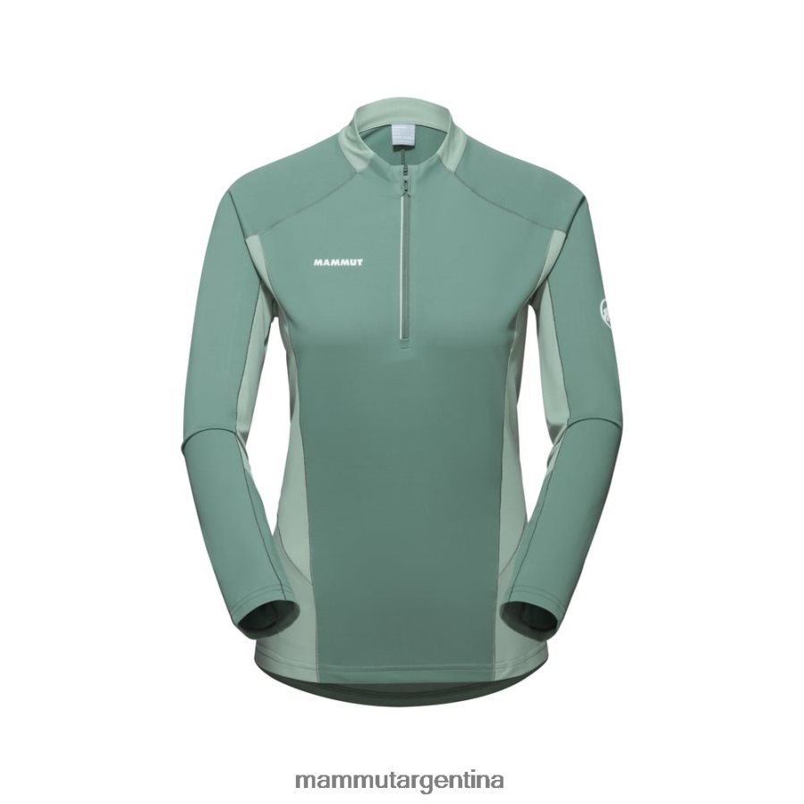 aenergy fl manga larga con media cremallera mujer 2B8PD2847 Mammut jade oscuro-jade ropa