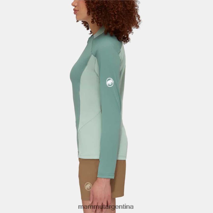 aenergy fl manga larga con media cremallera mujer 2B8PD2847 Mammut jade oscuro-jade ropa