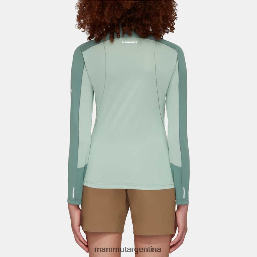 aenergy fl manga larga con media cremallera mujer 2B8PD2847 Mammut jade oscuro-jade ropa