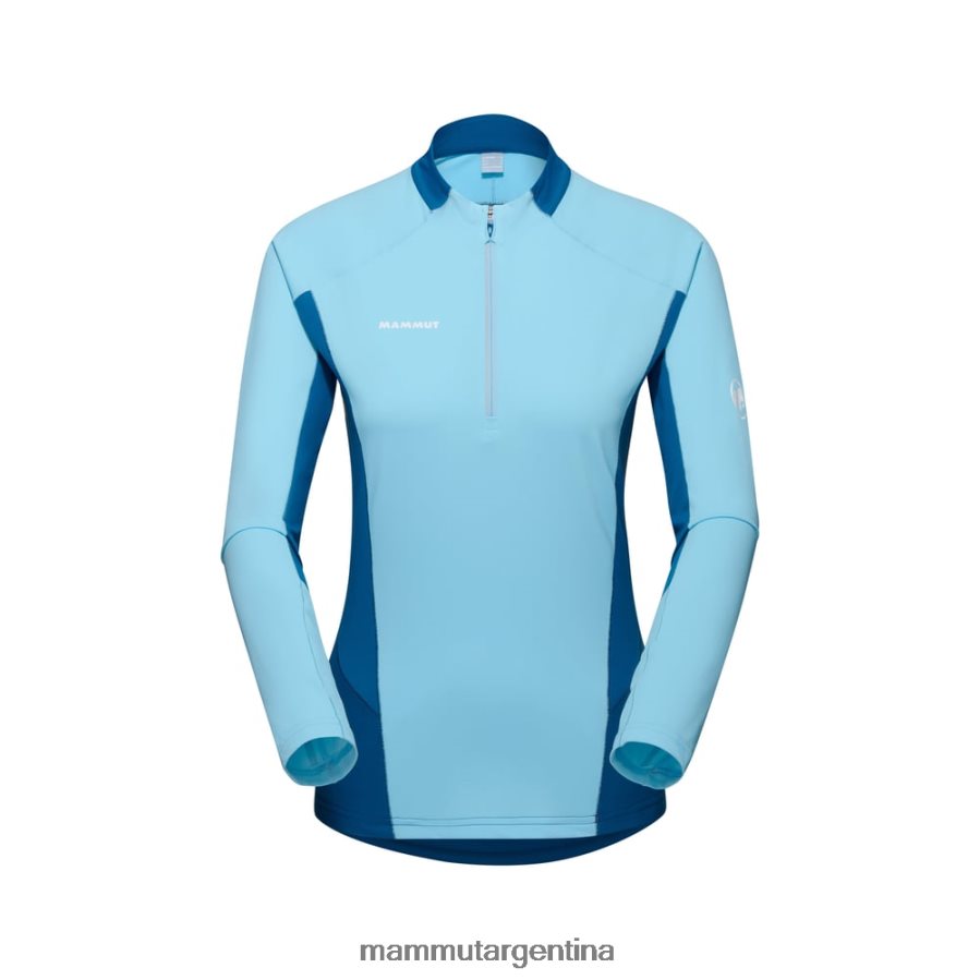 aenergy fl manga larga con media cremallera mujer 2B8PD2848 Mammut frío hielo azul profundo ropa