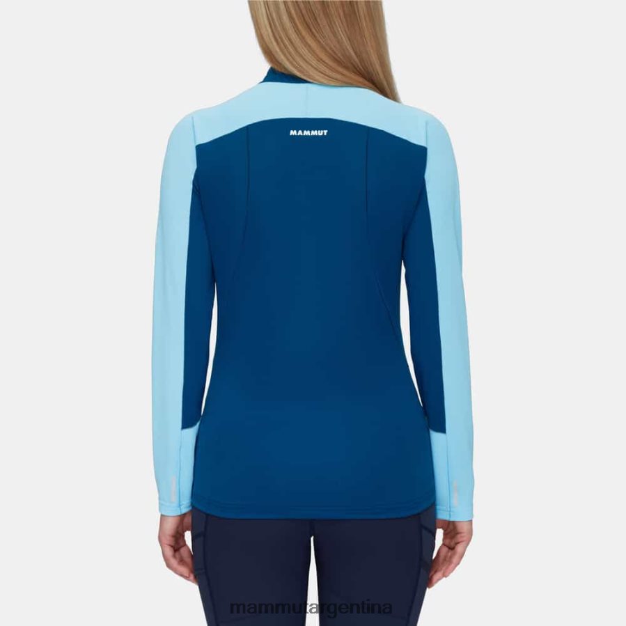 aenergy fl manga larga con media cremallera mujer 2B8PD2848 Mammut frío hielo azul profundo ropa