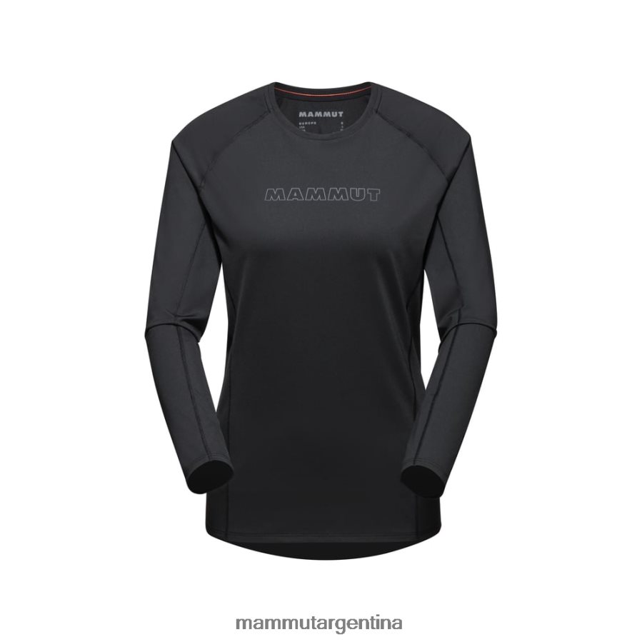 logotipo de manga larga selun fl mujer 2B8PD2142 Mammut negro ropa