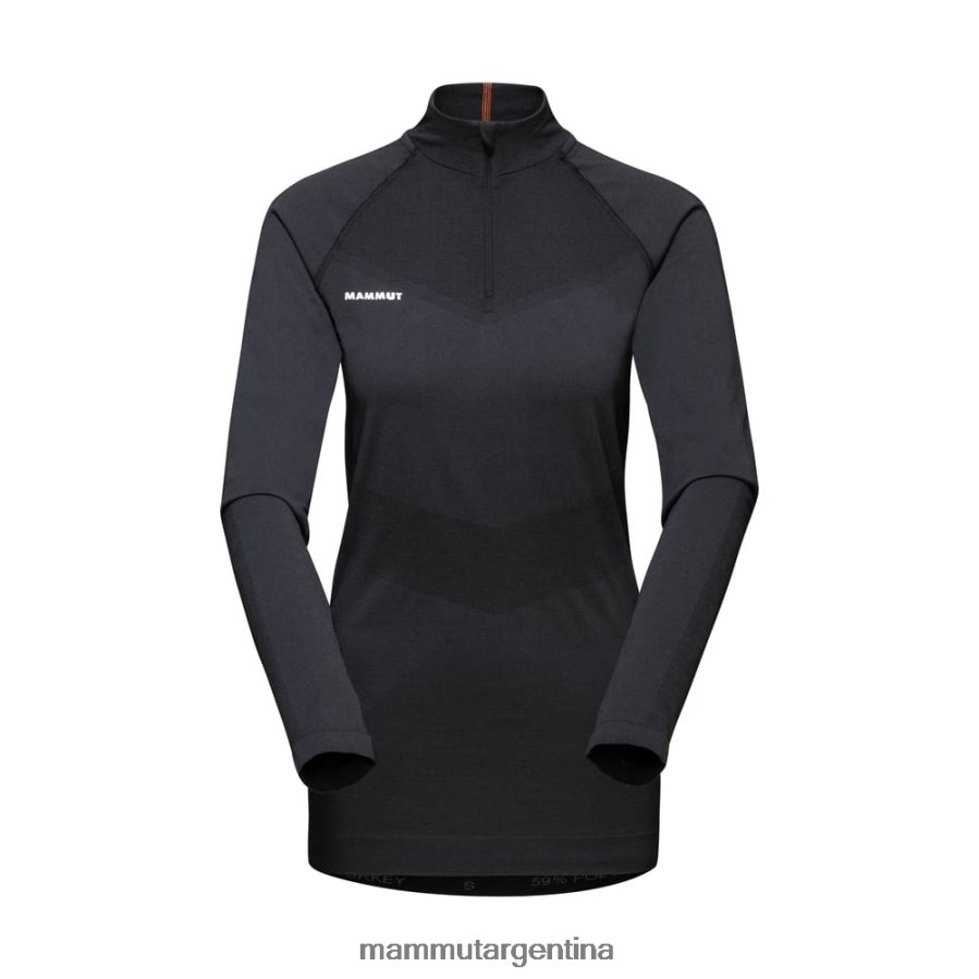 trift media cremallera de manga larga mujer 2B8PD21049 Mammut negro ropa